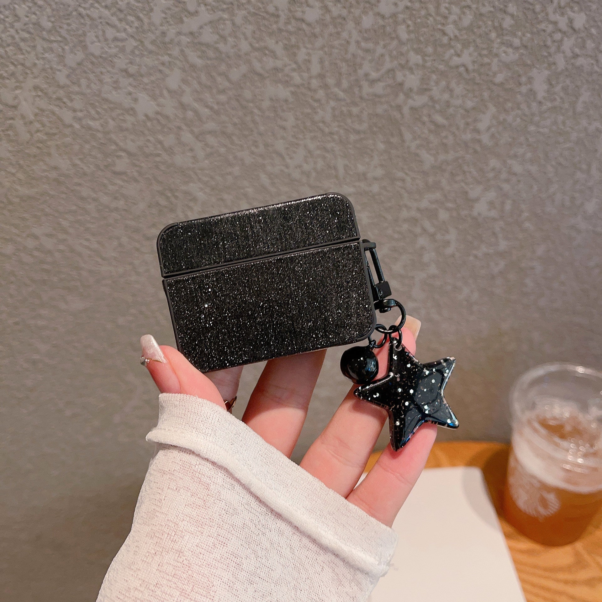 Wholesale PC Glitter with Hanging Rope Headphone Cases